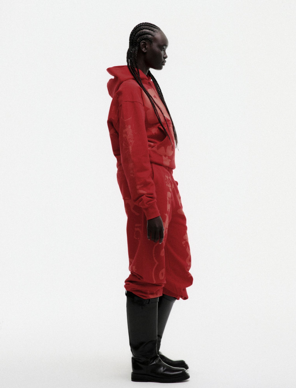 Sp5der X-Ray Hoodie - Red