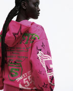 Sp5der Stencil Hoodie - Pink