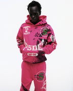 Sp5der Stencil Hoodie - Pink