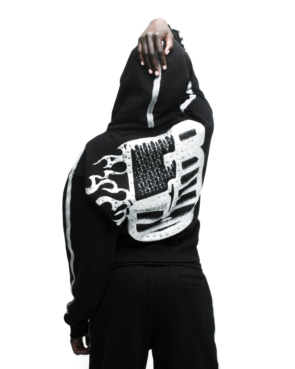 Sp5der Screaming Eagle Hoodie - Black