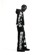 Sp5der Mx555 Zip Hoodie - Black