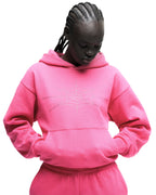 Sp5der Rhinestone Silk Hoodie - Pink
