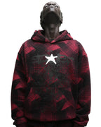 Sp5der Plaid Splatt Hoodie - Black