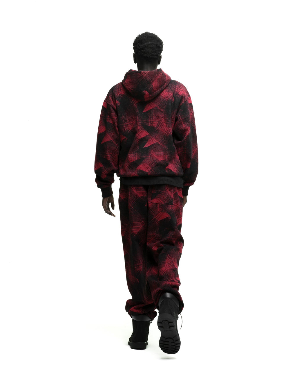 Sp5der Plaid Splatt Hoodie - Black