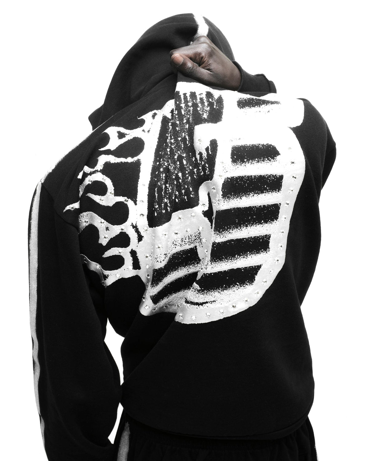 Sp5der Screaming Eagle Hoodie - Black