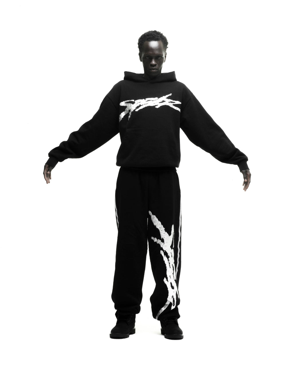 Sp5der Screaming Eagle Hoodie - Black