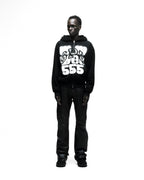 Sp5der Sp555 Zip Hoodie - Black