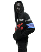 Sp5der Gt Zip Hoodie - Black