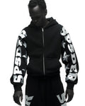 Sp5der Mx555 Zip Hoodie - Black