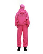 Sp5der Rhinestone Silk Hoodie - Pink