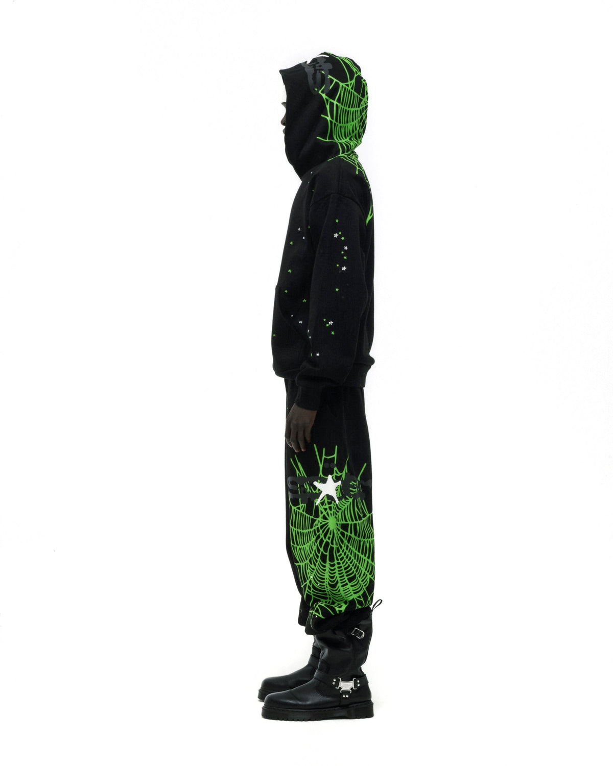 Sp5der Heavy Web Hoodie - Black