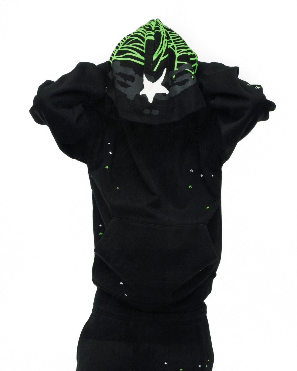 Sp5der Heavy Web Hoodie - Black