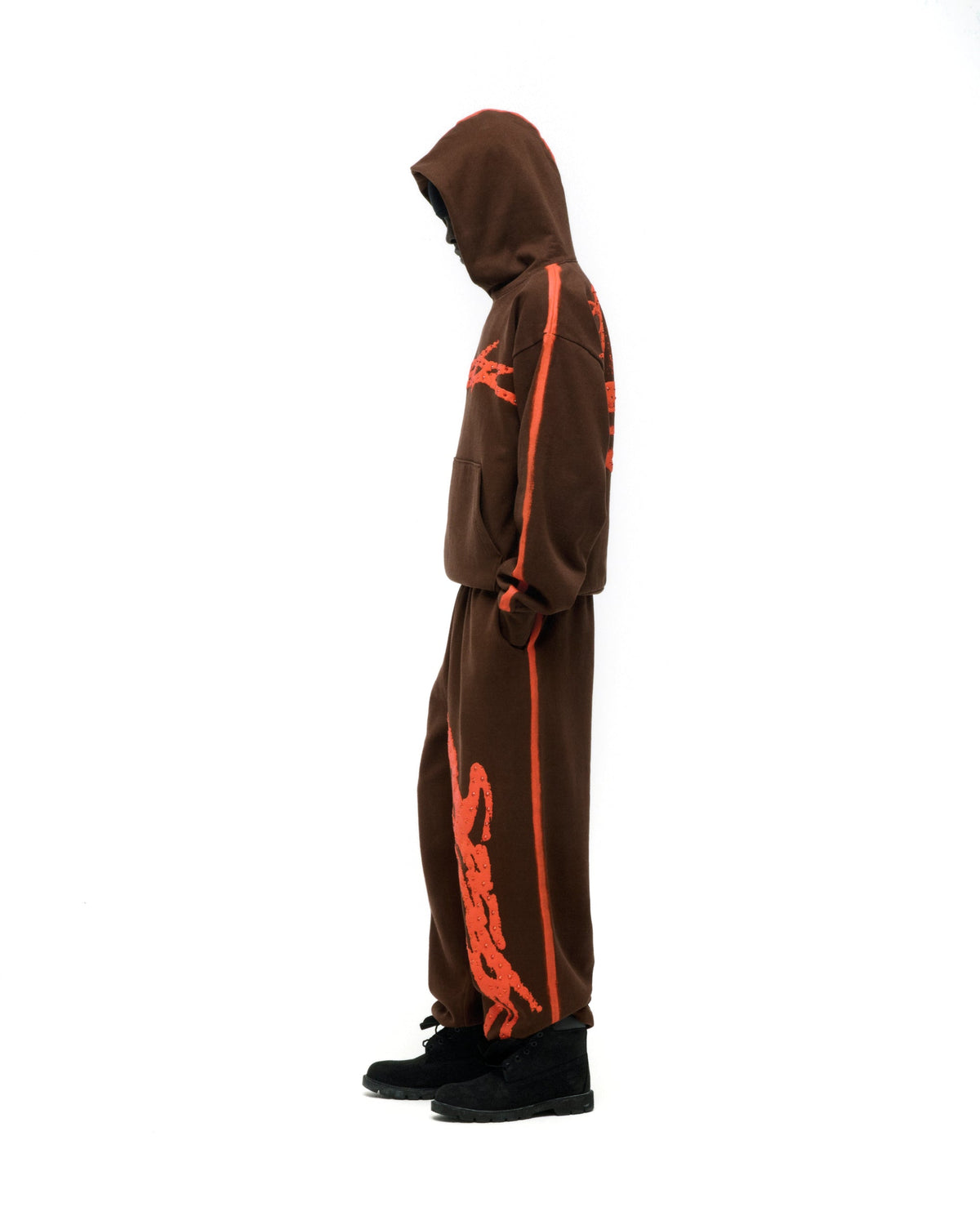 Sp5der Screaming Eagle Hoodie - Brown