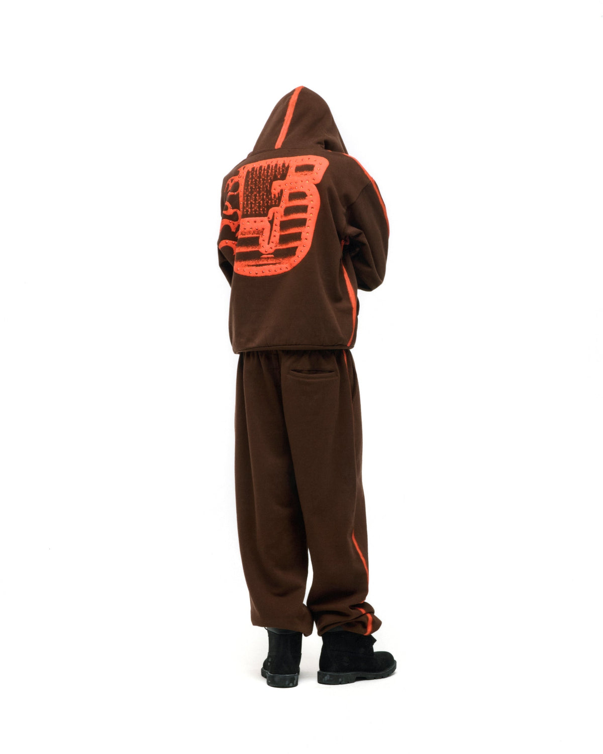 Sp5der Screaming Eagle Hoodie - Brown