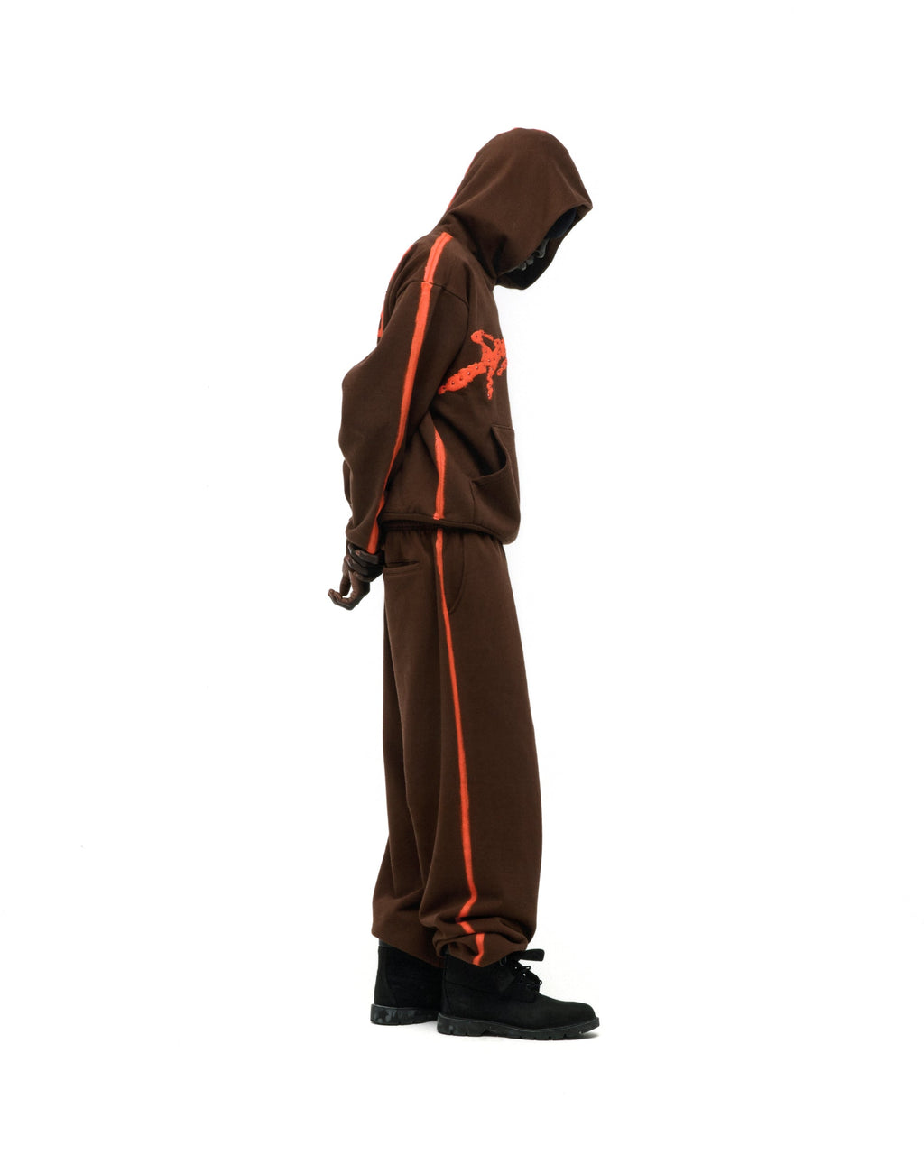 Sp5der Screaming Eagle Hoodie - Brown