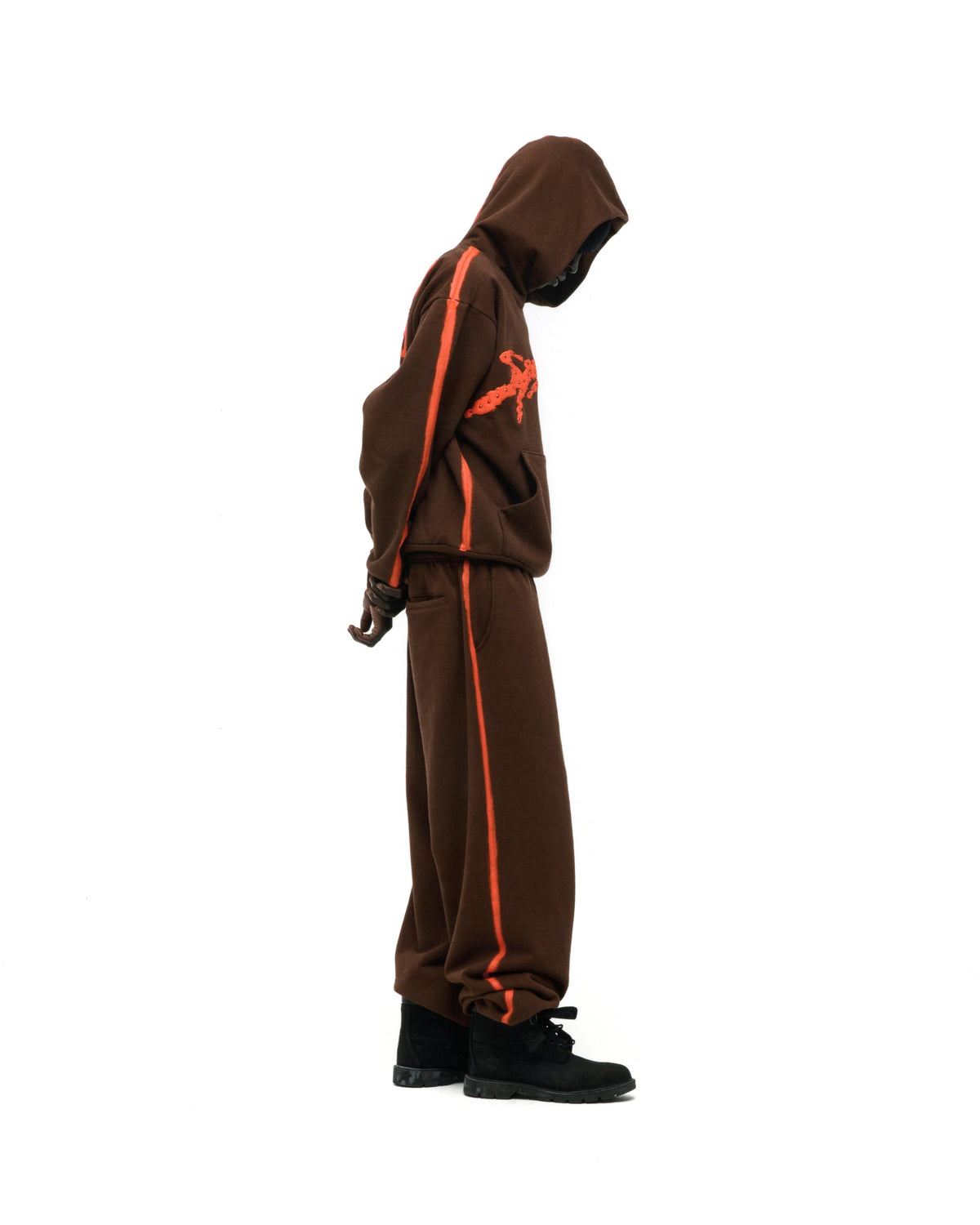 Sp5der Screaming Eagle Hoodie - Brown