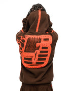 Sp5der Screaming Eagle Hoodie - Brown