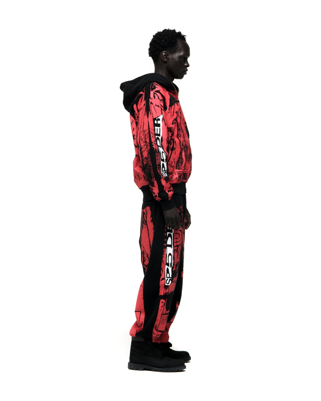 Sp5der Jp5 Moto Hoodie - Black