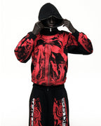 Sp5der Jp5 Moto Hoodie - Black