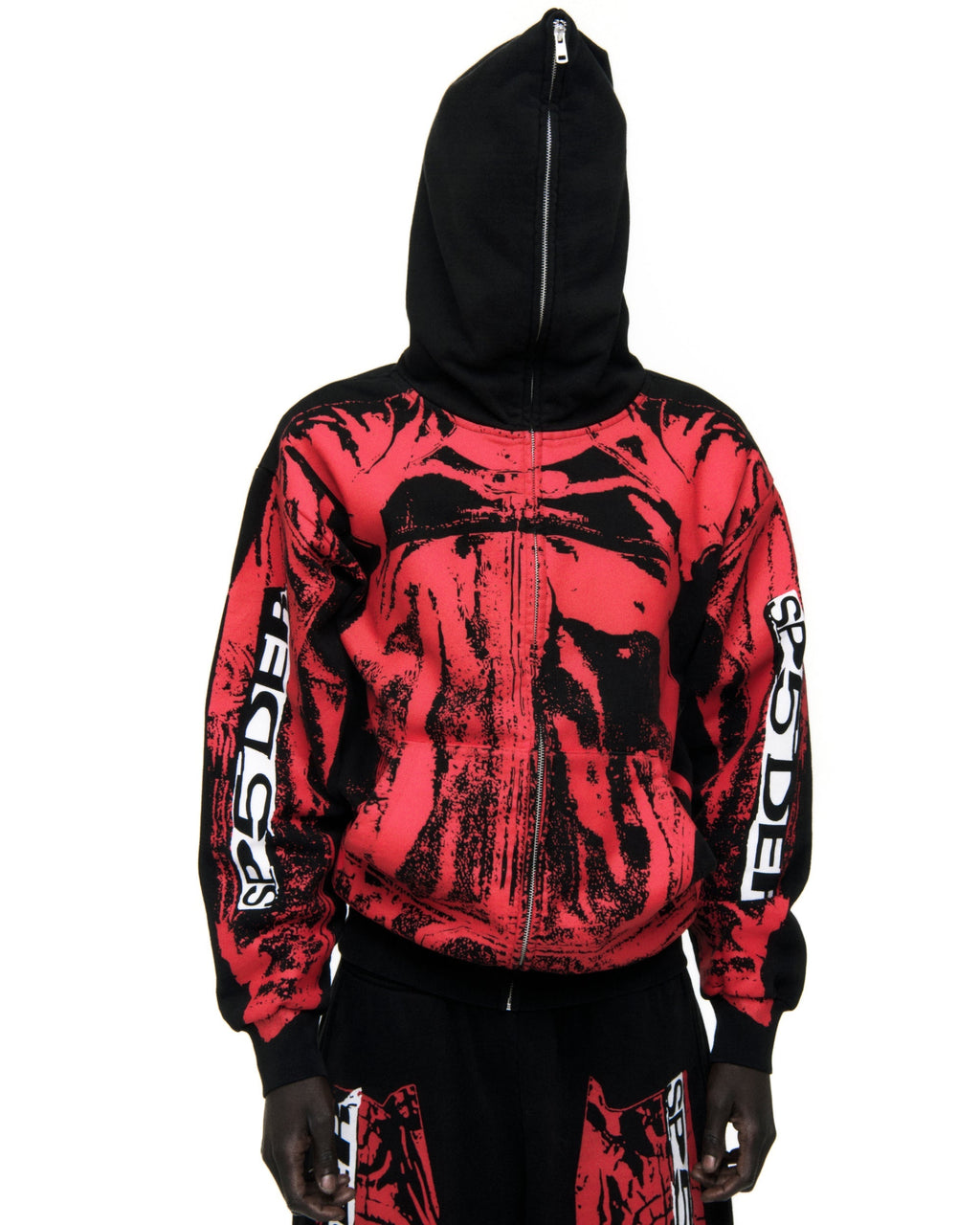 Sp5der Jp5 Moto Hoodie - Black