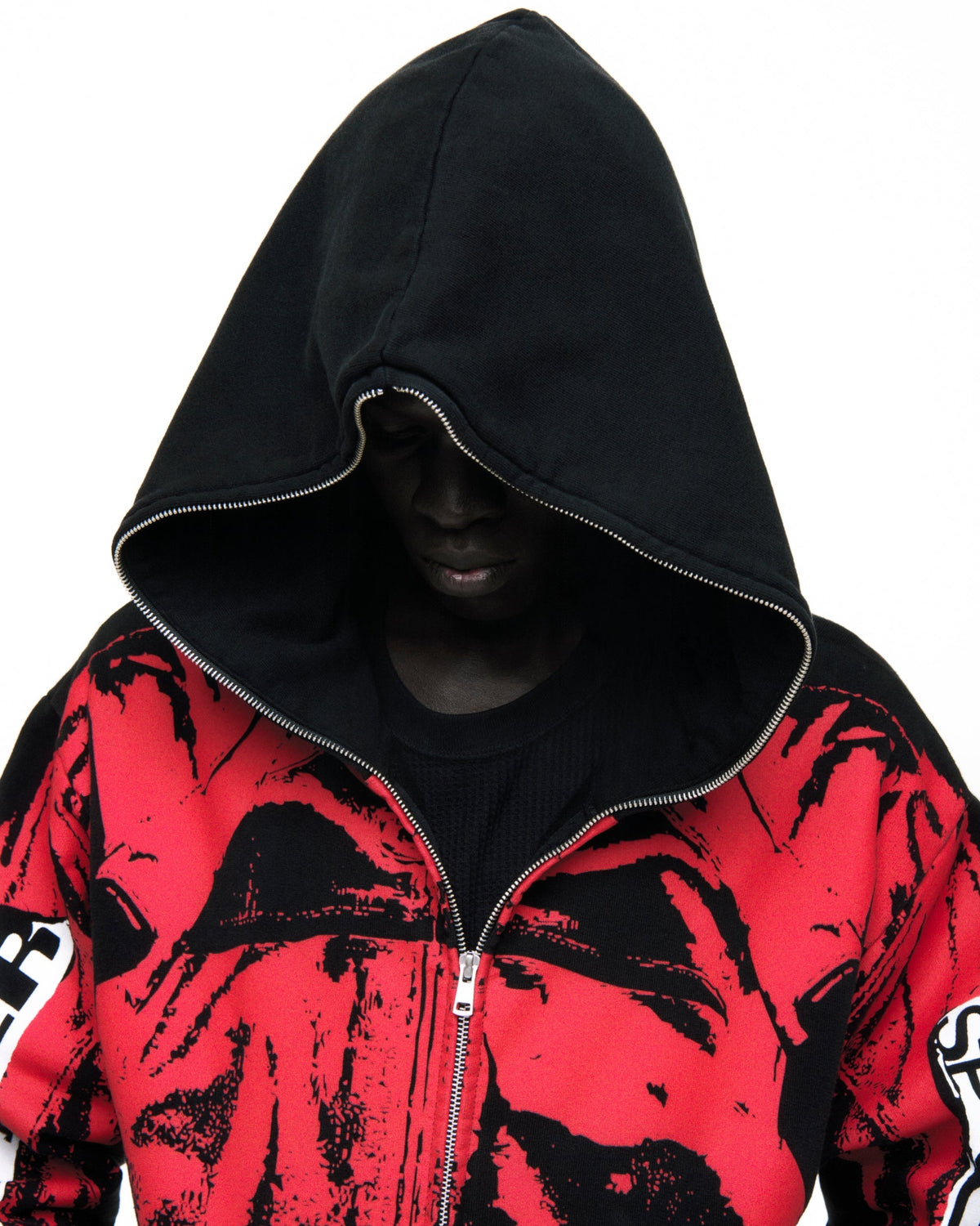 Sp5der Jp5 Moto Hoodie - Black