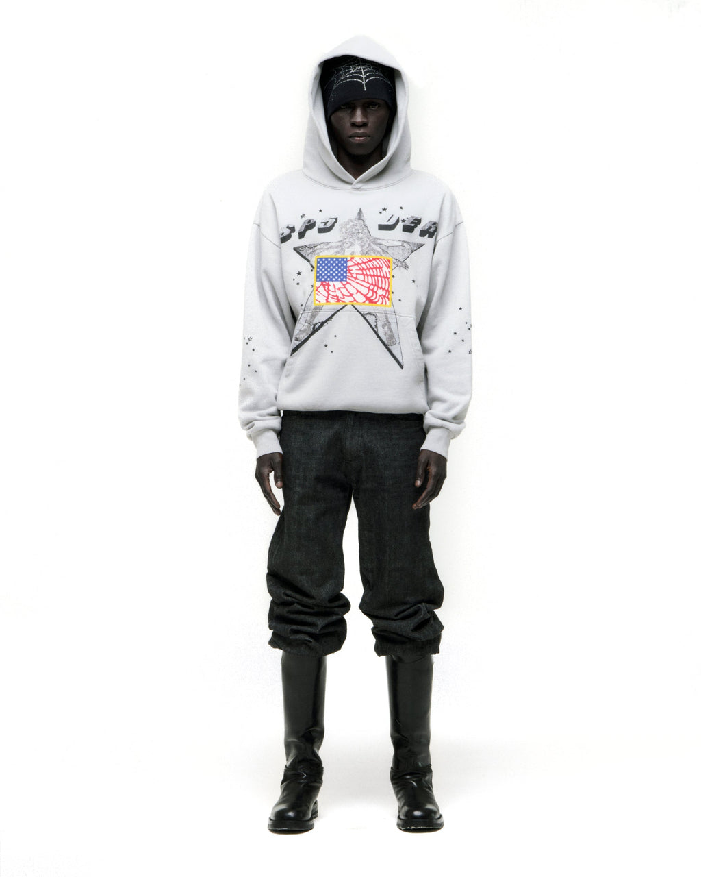 Sp5der Star Girl Hoodie - Sport Grey