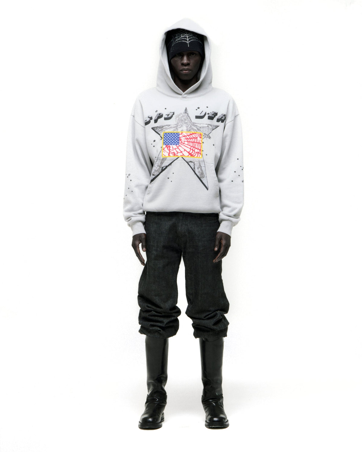 Sp5der Star Girl Hoodie - Sport Grey