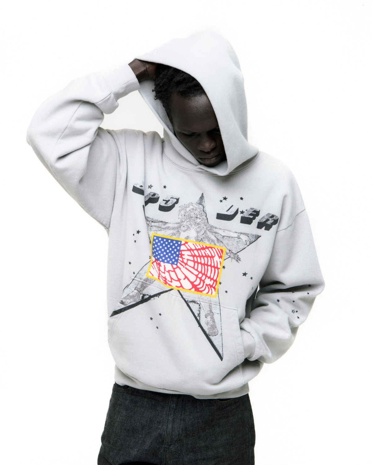 Sp5der Star Girl Hoodie - Sport Grey