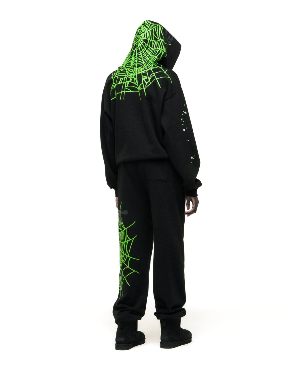 Sp5der Heavy Web Hoodie - Black