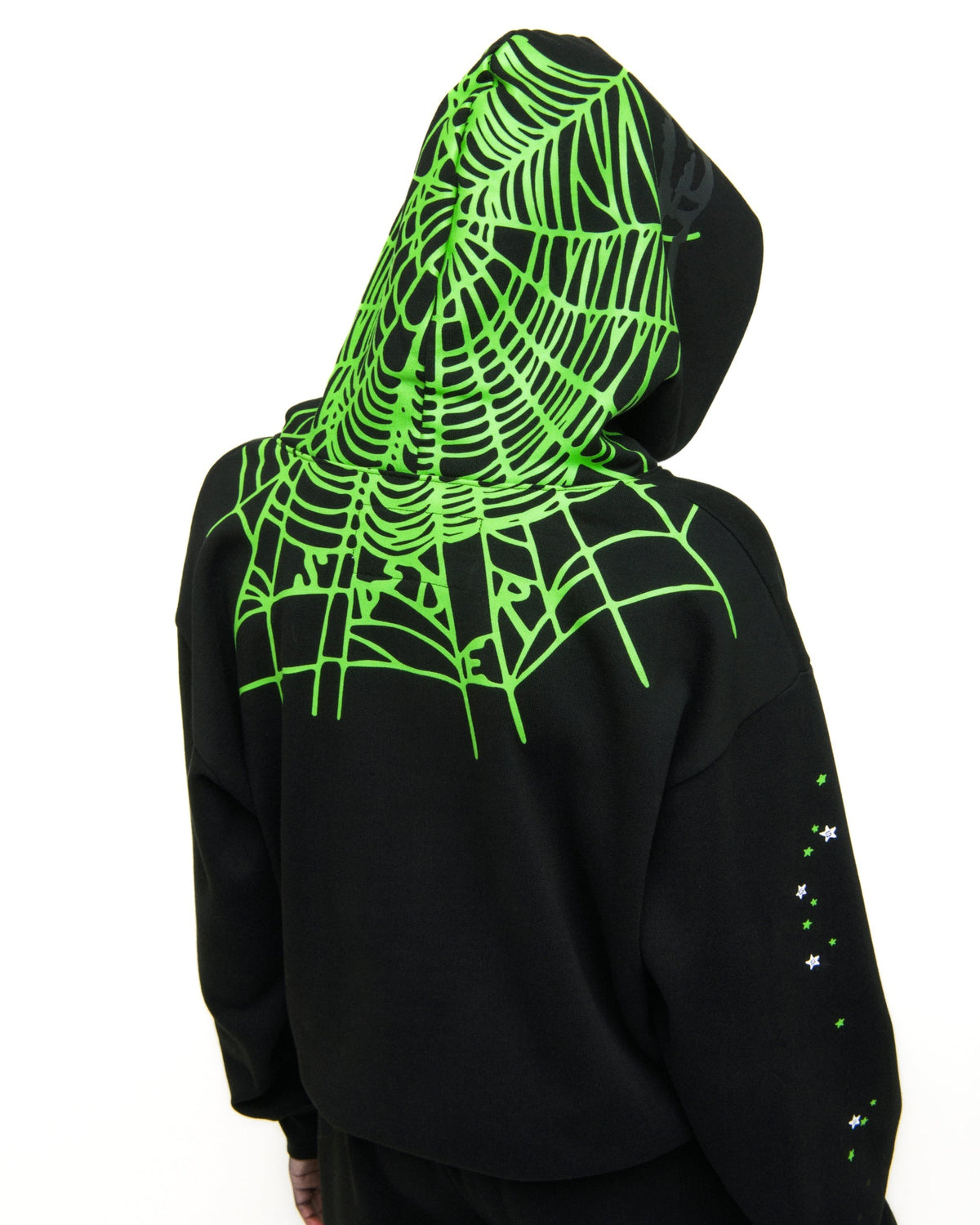 Sp5der Heavy Web Hoodie - Black