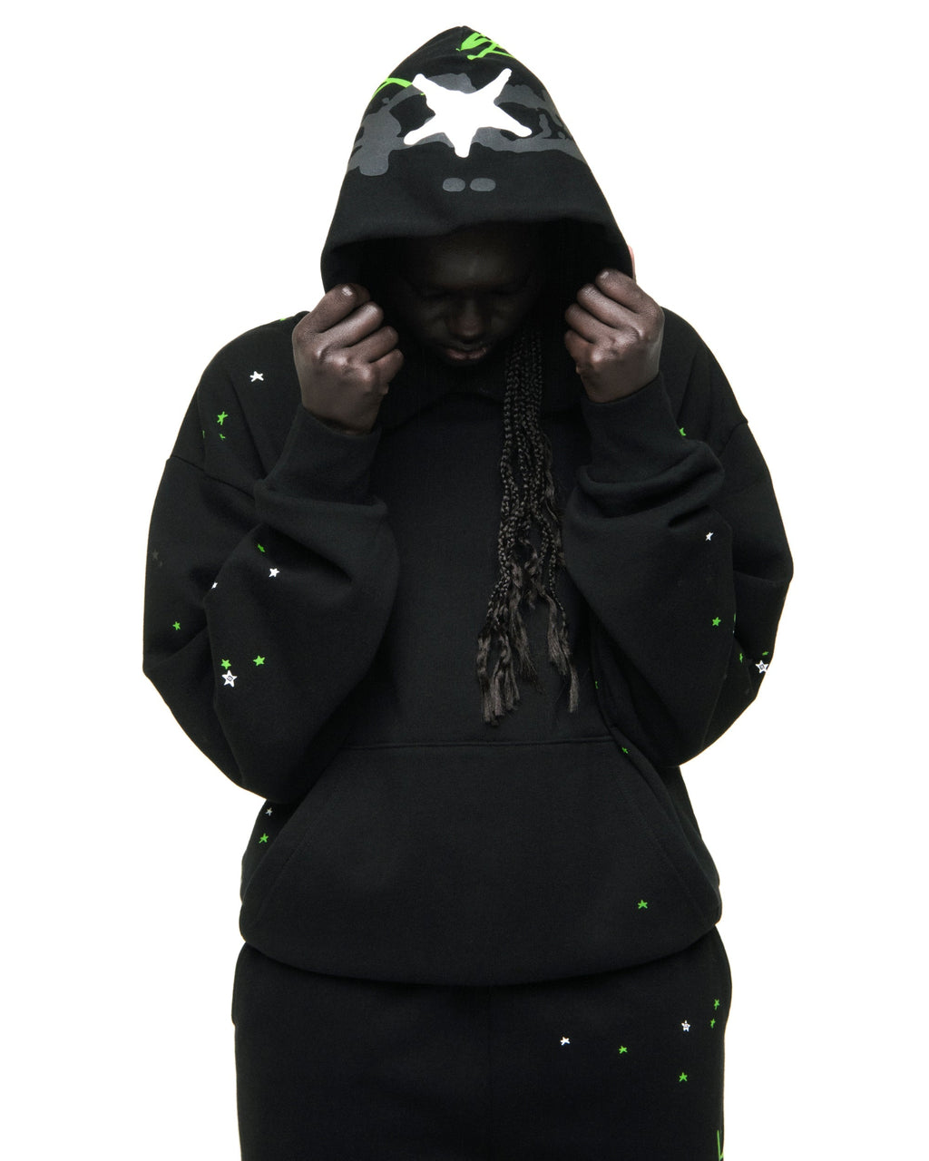 Sp5der Heavy Web Hoodie - Black
