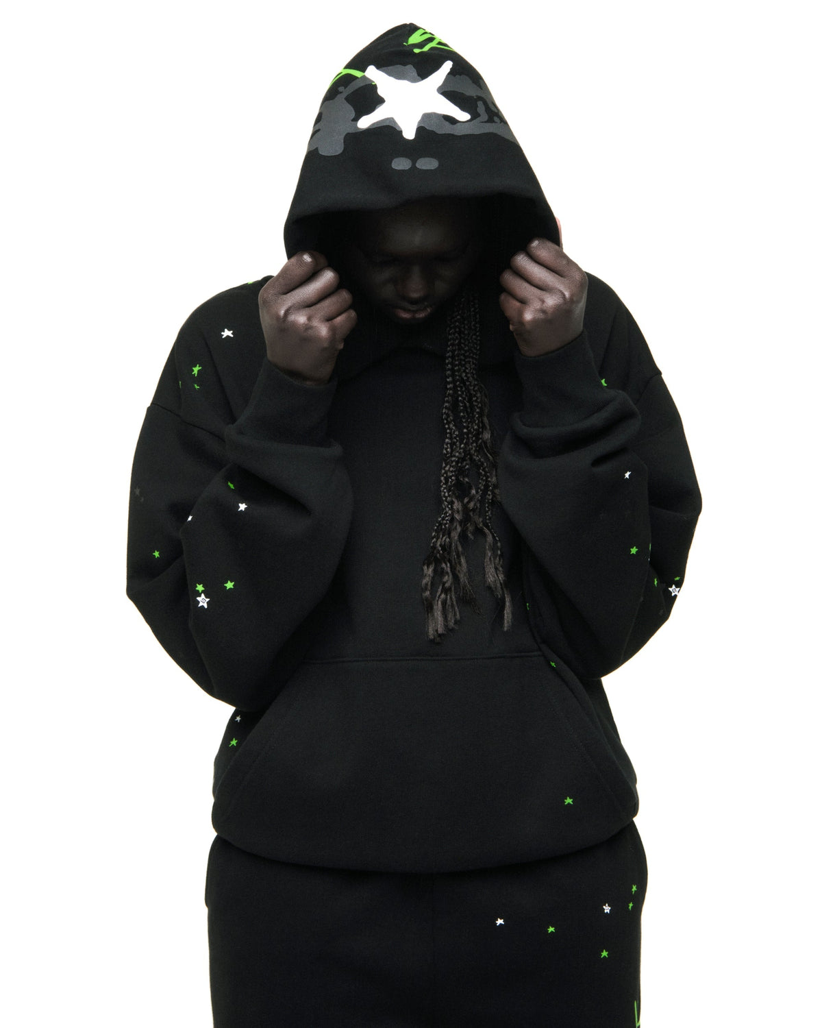 Sp5der Heavy Web Hoodie - Black
