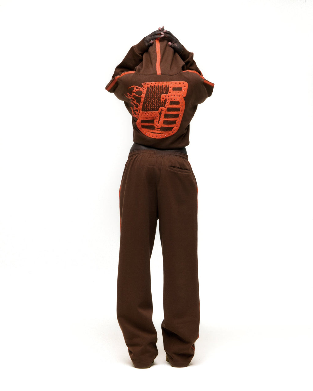 Sp5der Screaming Eagle Hoodie - Brown