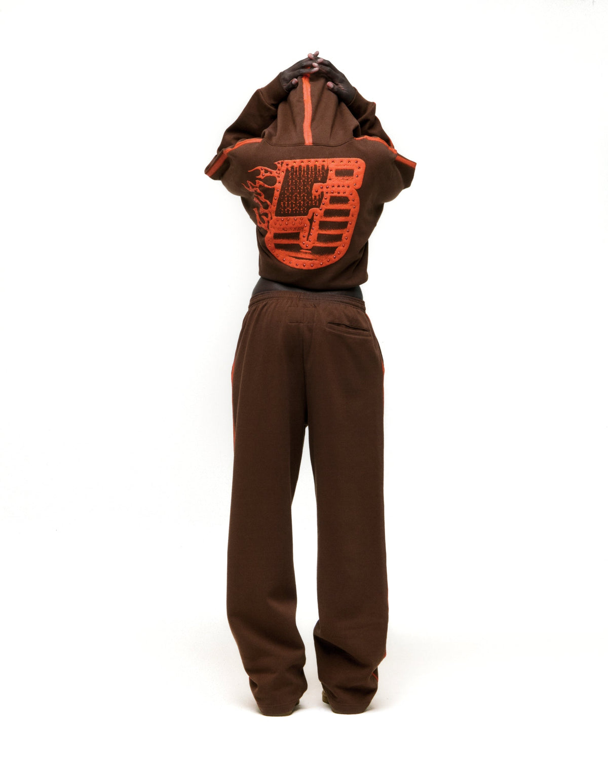 Sp5der Screaming Eagle Hoodie - Brown