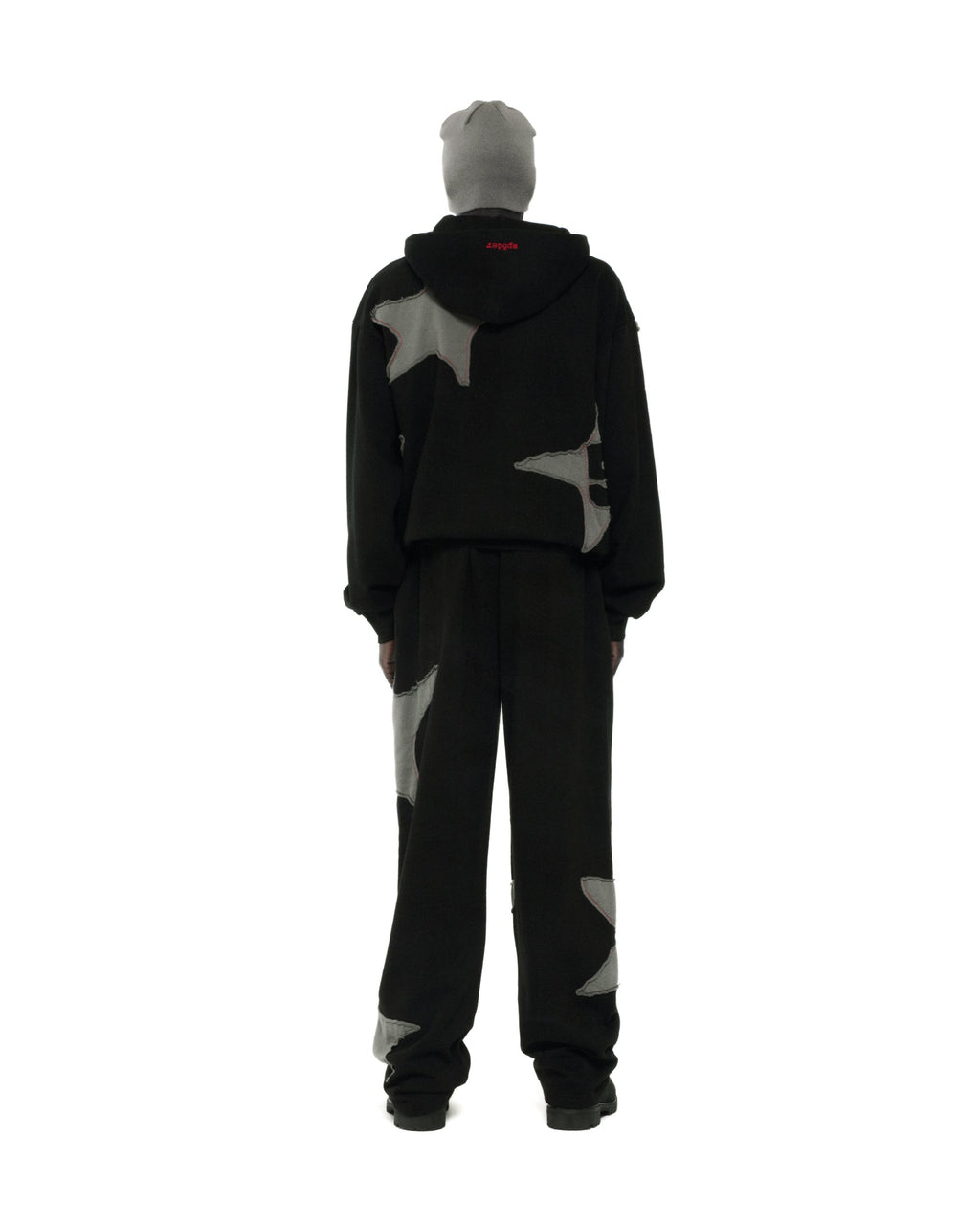 Sp5der Big Star Full Zip Hoodie - Black