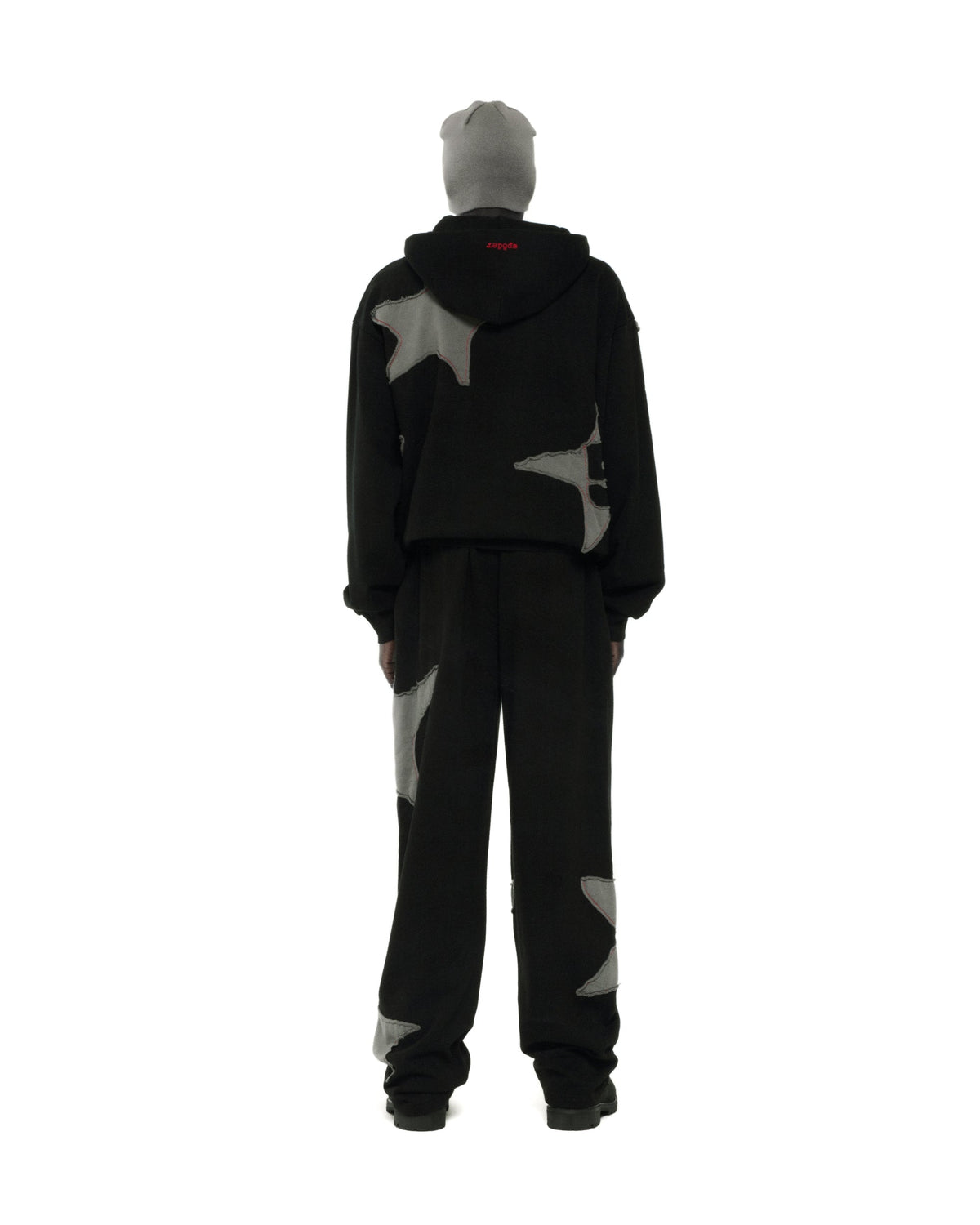 Sp5der Big Star Full Zip Hoodie - Black