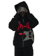 Sp5der Big Star Full Zip Hoodie - Black