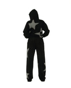 Sp5der Big Star Full Zip Hoodie - Black