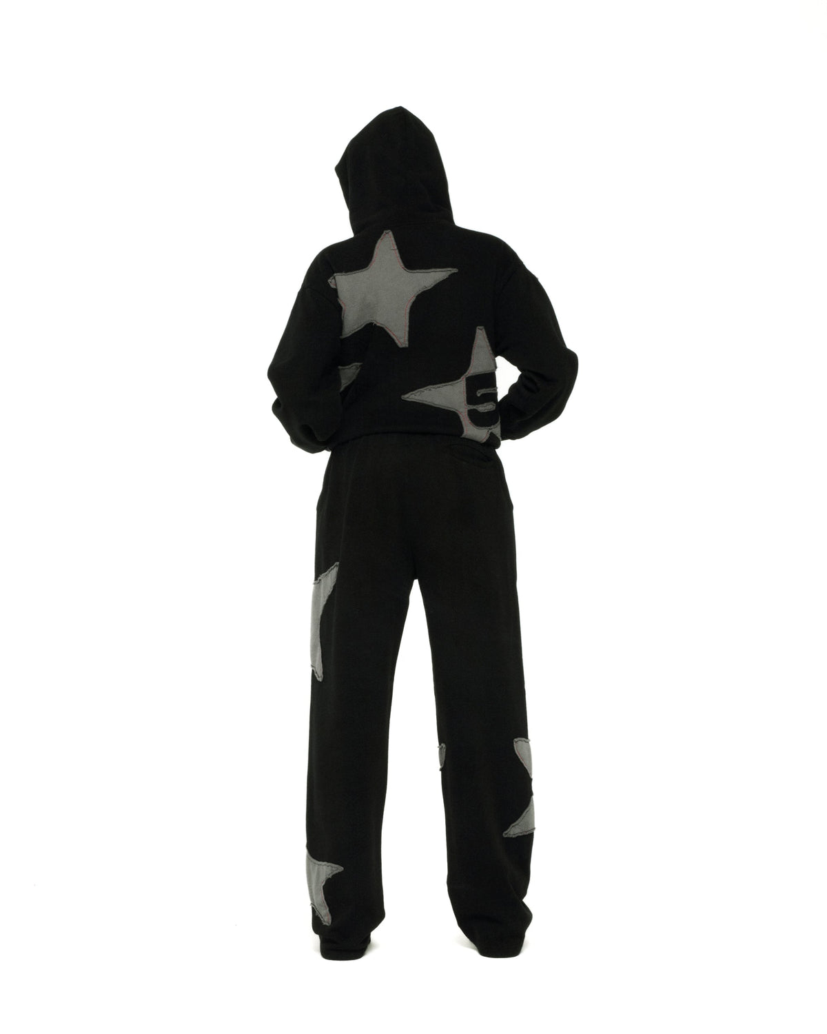 Sp5der Big Star Full Zip Hoodie - Black
