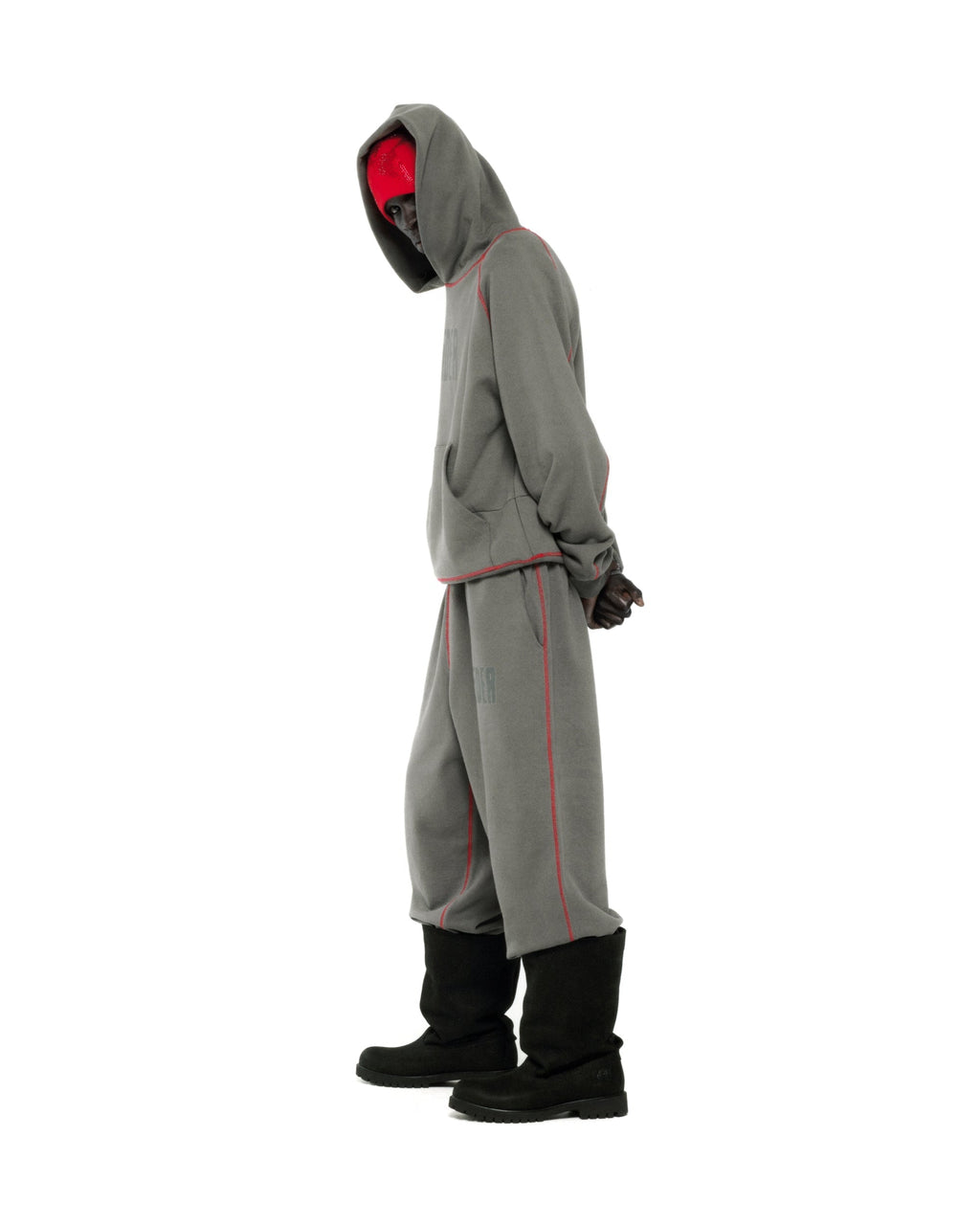 Sp5der Archive Contrast Hoodie - Slate Grey