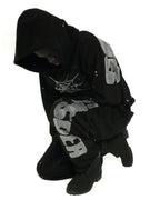 Sp5der Rhinestone Silk Hoodie - Black