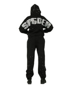 Sp5der Rhinestone Silk Hoodie - Black