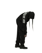 Sp5der Rhinestone Silk Hoodie - Black