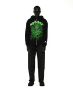 Sp5der Ca$h Og Web V2 Rhinestone Zip Hoodie - Black
