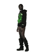 Sp5der Ca$h Og Web V2 Rhinestone Zip Hoodie - Black