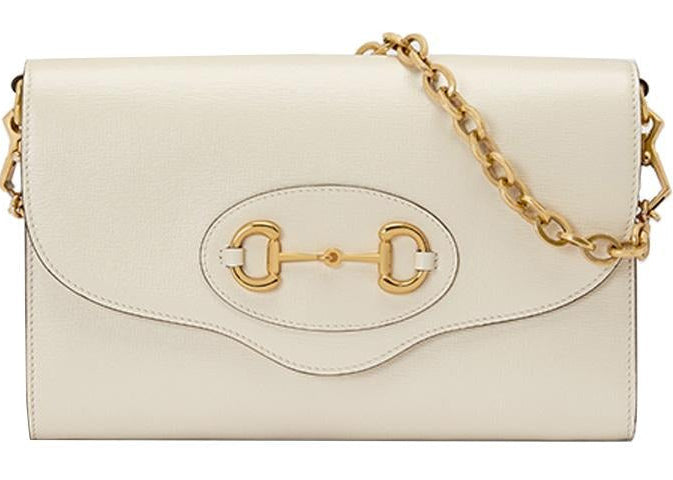 Gucci Horsebit 1955 Shoulder Bag - White