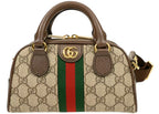 Gucci GG Canvas Ophidia Mini Top Handle Bag – Beige