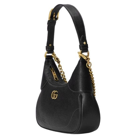 Gucci Aphrodite Small Leather Shoulder Bag – Black