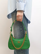 Gucci Aphrodite Small Leather Shoulder Bag – Green
