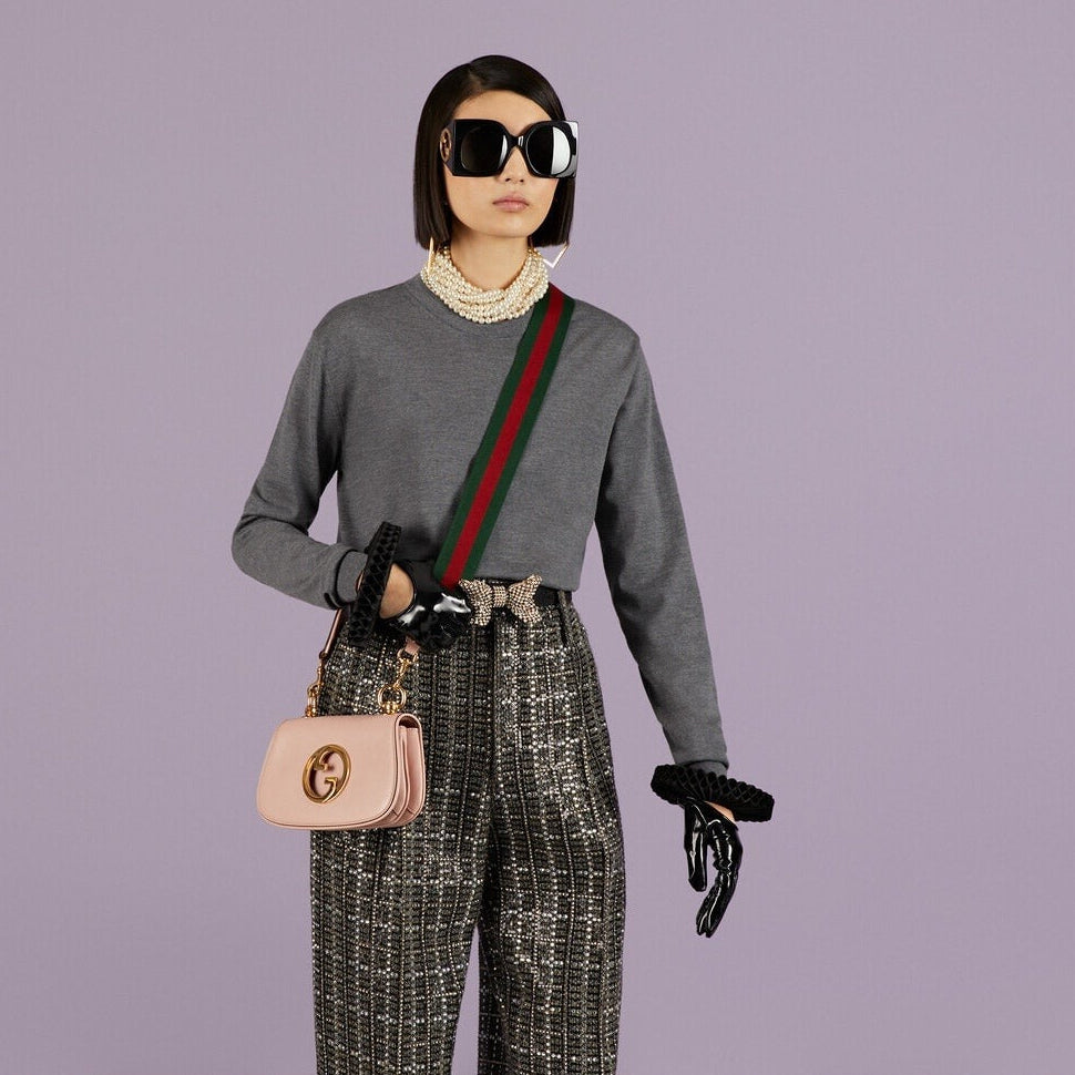 Gucci Blondie Mini Leather Crossbody Shoulder Bag – Pink